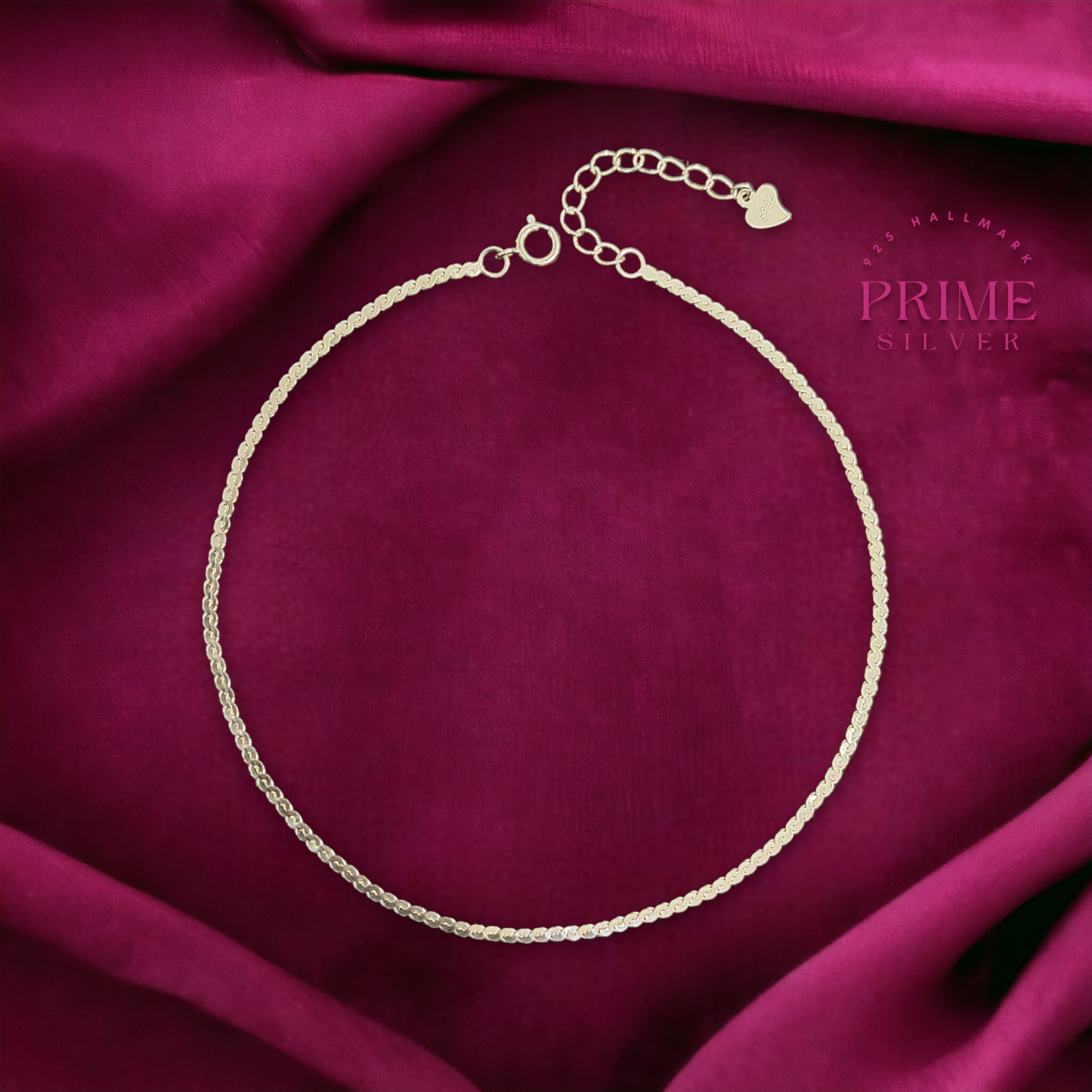 Silver Sleek Chain Payal - 925 Silver